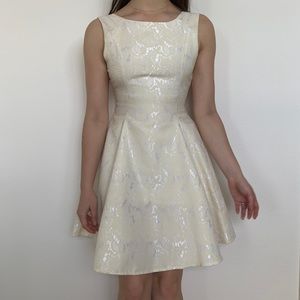 Vintage Silhouette Creme Dress
